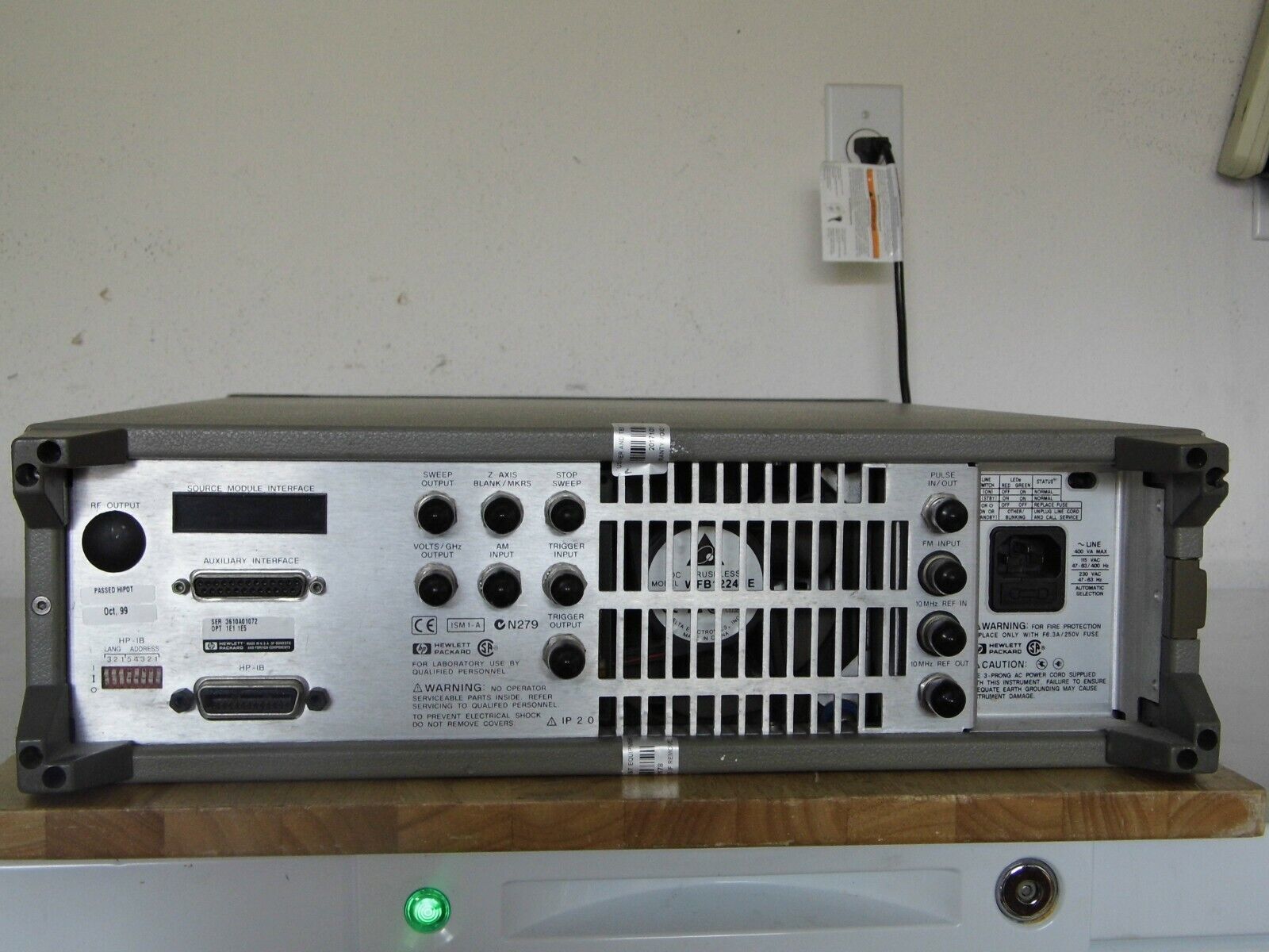 AGILENT HP 83752B 1E1 1E5, .01 - 20 GHz SYNTHESIZED SWEEPER w/ WARRANTY AGILENT HP 83752B 1E1 1E5, .01 - 20 GHz SYNTHESIZED SWEEPER w/ WARRANTY